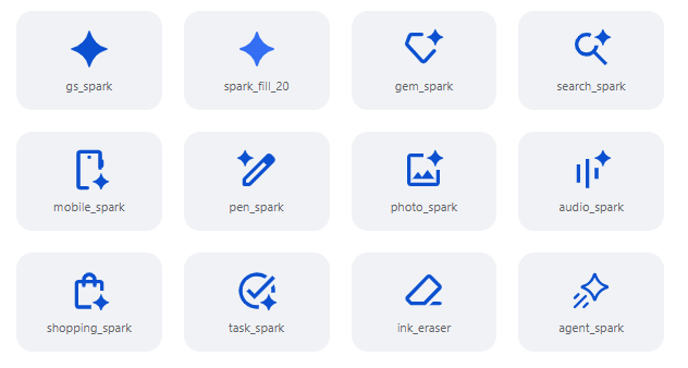 Gemini Spark agent icons extracted from decompilation